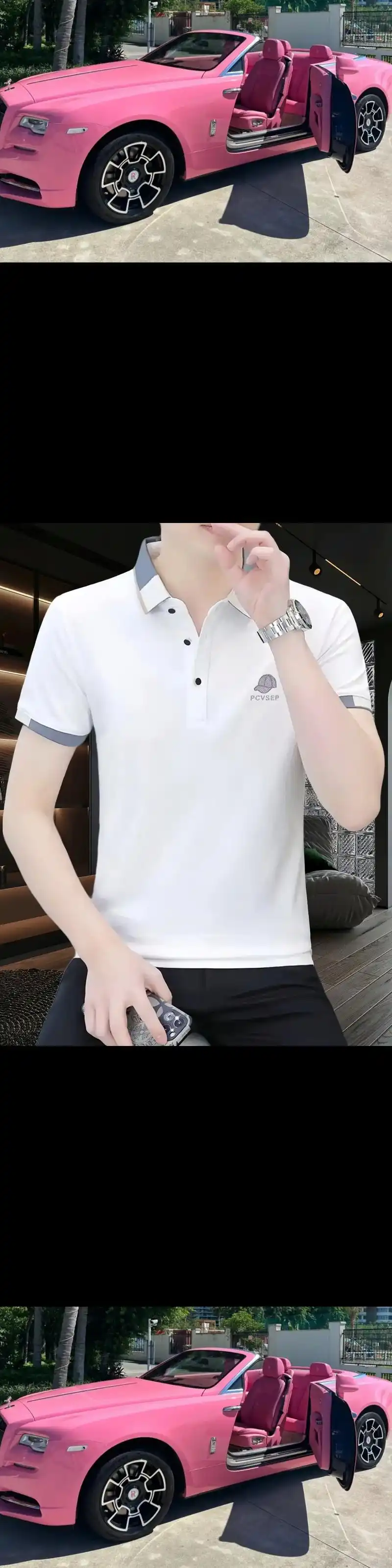 男神们,夏季男士短袖polo衫来啦!潮流韩版纯色翻领t恤