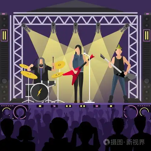 流行乐队音乐会插画-正版商用图片0smwe5-摄图新视界