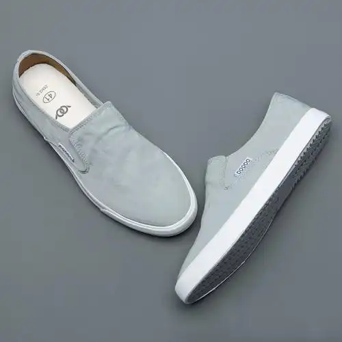 一脚蹬百搭透气软底老北京布鞋春季男鞋男休闲板鞋驾车乐福帆布鞋