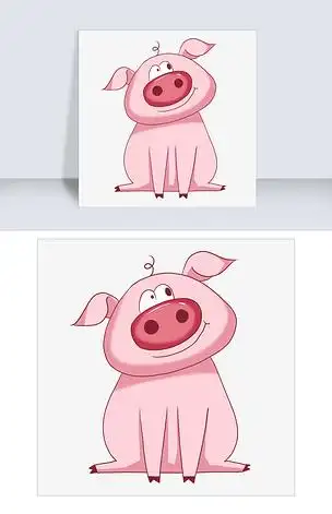 卡通可爱粉色粉色的动物