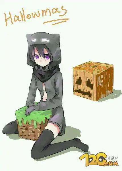 我的世界末影人娘化皮肤,要展开图