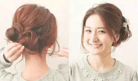 手残党看过来!秋日简单四步盘出气质韩式盘发