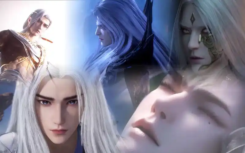 国漫/cg男神千千万,白毛帅哥占一半