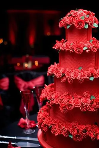 红色婚礼现场布置图片 中西结合让你的婚礼大放异彩