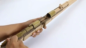 浮名浮名淘宝亲子手工制作可发射纸板枪98k.