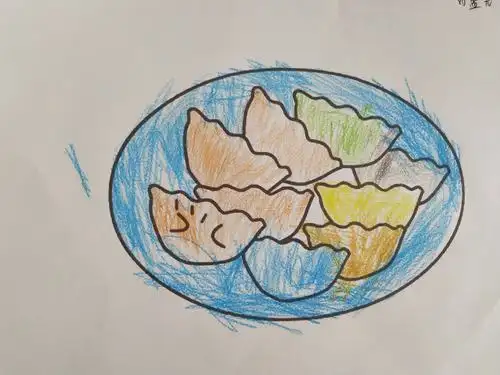 昆仑童星幼儿园小班~绘画篇(好吃的饺子)