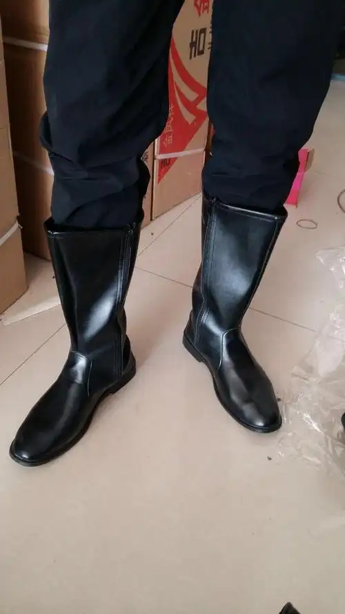 热卖高帮靴子皮靴长筒大帅民国军阀制军阀cos女男士皮鞋夏季