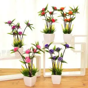 仿真迎客松植物盆栽室内绿植小盆景桌面假花摆设家居装饰品摆件