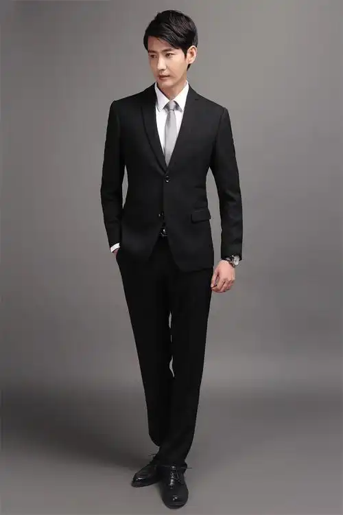西装男秋冬商务男式西服套装修身男西装套装工作白领男士职业装