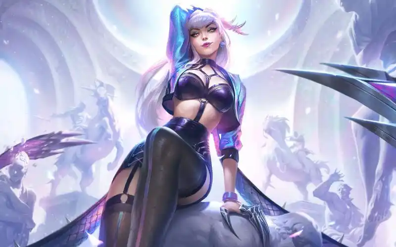 【英雄联盟lol】kda寡妇新皮肤-60fps