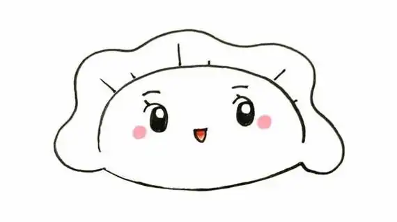 饺子简笔画画法,教小朋友画饺子 - 毛毛简笔画