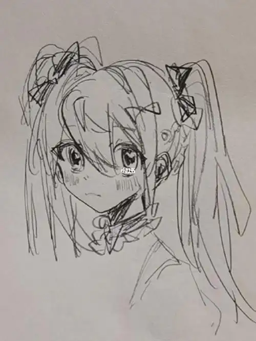 摸鱼,,还挺喜欢的o((*^▽^*))o94#画画  #安与空  #手绘  #双马尾画