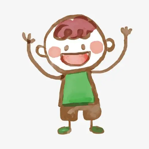 水彩手绘快乐的男孩免抠素材免费下载_觅元素51yuansu.com