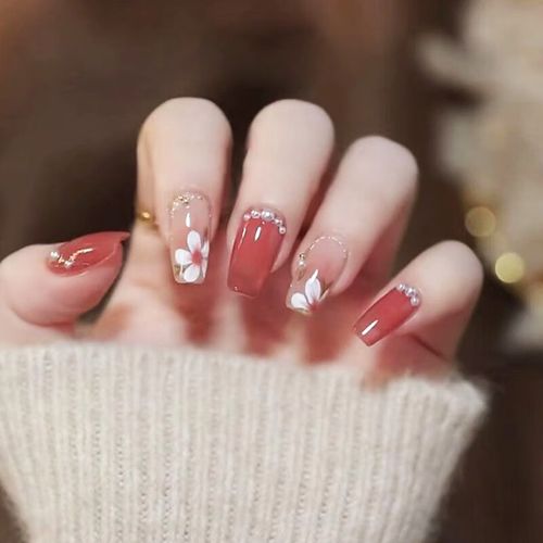 孜甲花孜甲花穿戴甲新款指甲贴片美甲贴甲片成品穿戴式美甲贴ins高级