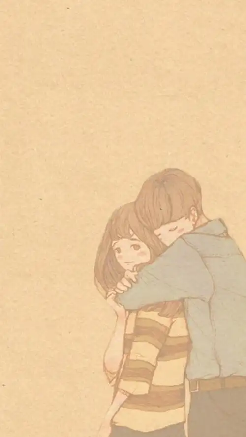 主题套图主屏锁屏壁纸插画情侣