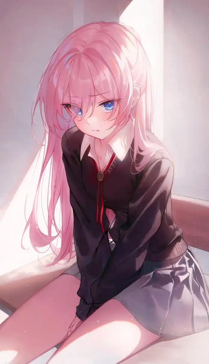 画师:カノ,粉毛少女式守美#二次元美图# #我爱二次元# #式守同学不只