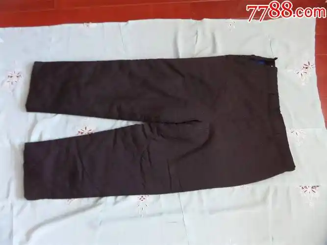 老棉裤女式旁开门780年代黑色线缇棉裤新的792