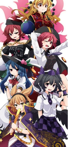 二次元动漫少女大合照手机壁纸图片