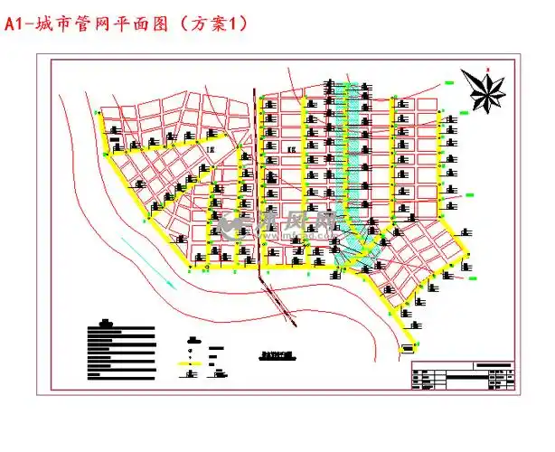 a1-城市管网平面图(方案1)