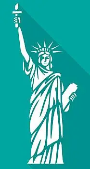 自由女神像,自由,象征,矢量,插画