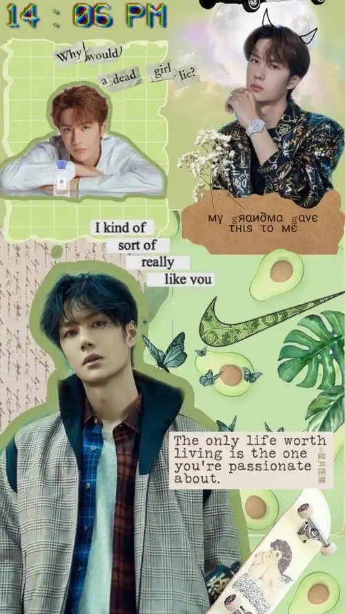 王一博文艺潮流拼贴手机壁纸 第二辑