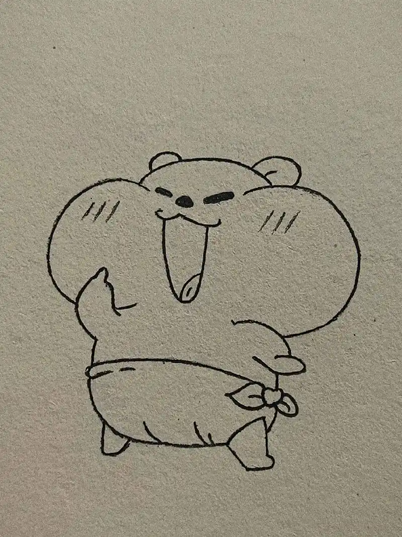 小仓鼠.#绘画过程 #过程图 #手绘 #简笔画教程 #画画  - 抖音