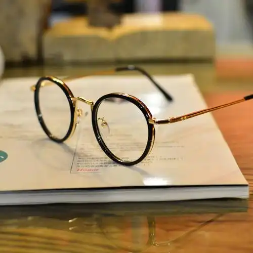 潮流复古圆框老花镜男女文艺时尚防辐射抗疲劳防蓝光高清平光眼镜