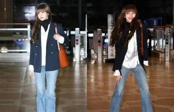 lisa动身《青2》录制,西装衬衫配阔腿裤,简约低调却不简单_造型_显得_