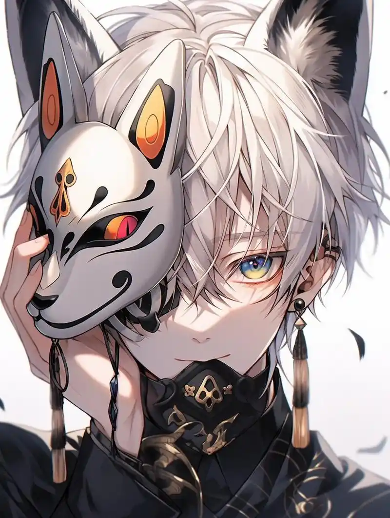 狐妖少年 | 古风动漫男生头像壁纸插画素材