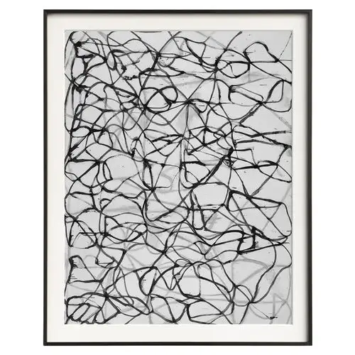 marden抽象大师艺术装饰画黑白线条创意挂画工作室过道现代装饰画