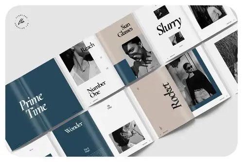 极简摄影作品集设计indd画册模板 snoshie photography portfolio -