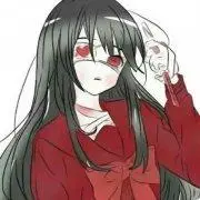 高清超酷黑白动漫女生头像图片