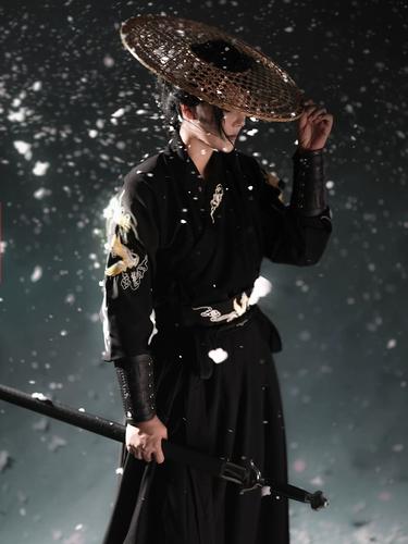 新款汉服男款侠客古装国风长裙汉服毕业班服春夏季情侣魏晋风套装