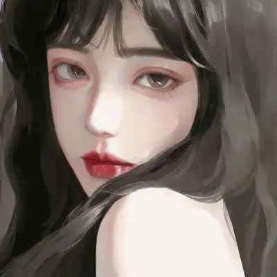 女生头像干净高冷插画