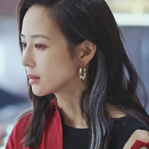 不说再见欧可欣同款耳环张钧甯圆圈珍珠耳饰夸张耳环