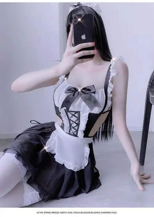悠媚蝶女仆装角色扮演情趣内衣女 性感 诱惑蕾丝女佣套装一件代发