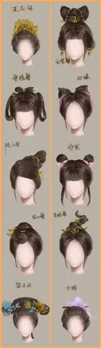 华美别致图解中国古代女子发型3
