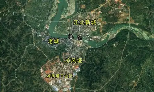 从卫星影像看世界,今天让我们来看看重庆市的潼南区.