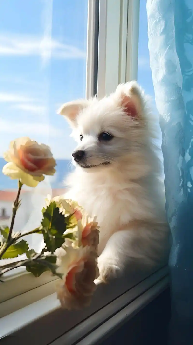 可爱的狗狗晒太阳壁纸.#图文伙伴计划 #狗狗 #萌宠 #手机 - 抖音