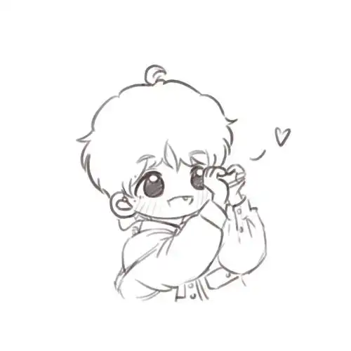 太可爱了#我菜我先说哈哈哈先画到这里明天看情况继续@卡布叻_周深