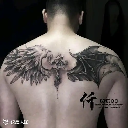双翼_翅膀天使恶魔纹身图案大全 - 纹身大咖