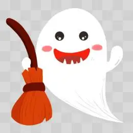 可爱万圣节手绘卡通幽灵元素