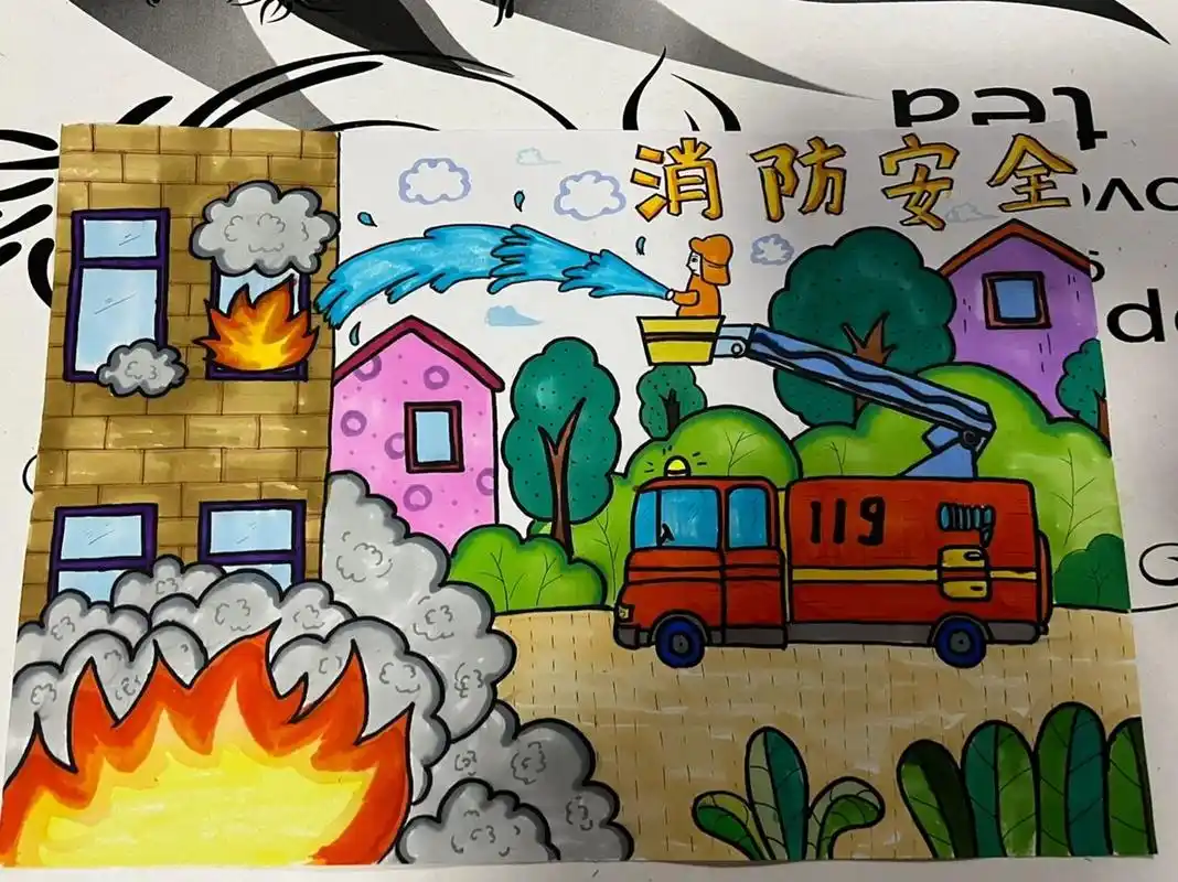 消防安全主题绘画