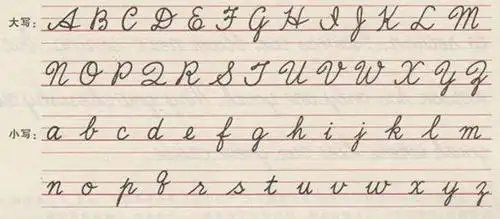 26个字母花体写法笔顺,英文圆体字26个字母表,正确书写26个英文字母
