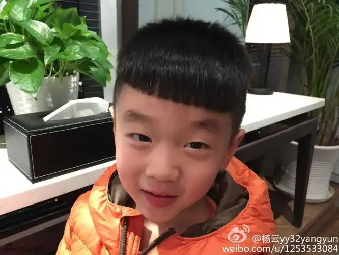 组图杨阳洋幼儿照曝光锅盖头造型继续萌翻天