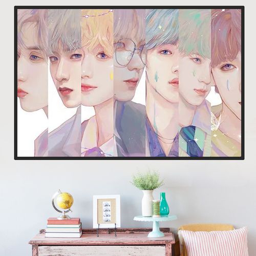 2023新款漫画钻石画时代少年团十字绣diy钻石绣卧室客厅人物手工