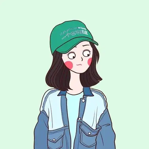 一个人的孤独生活也可以非常文艺洒脱的女生手绘头像7,简约干