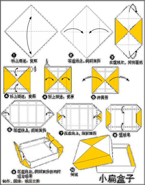 儿童折纸教程简单有趣的折纸之折纸盒心形盒子的折纸方法