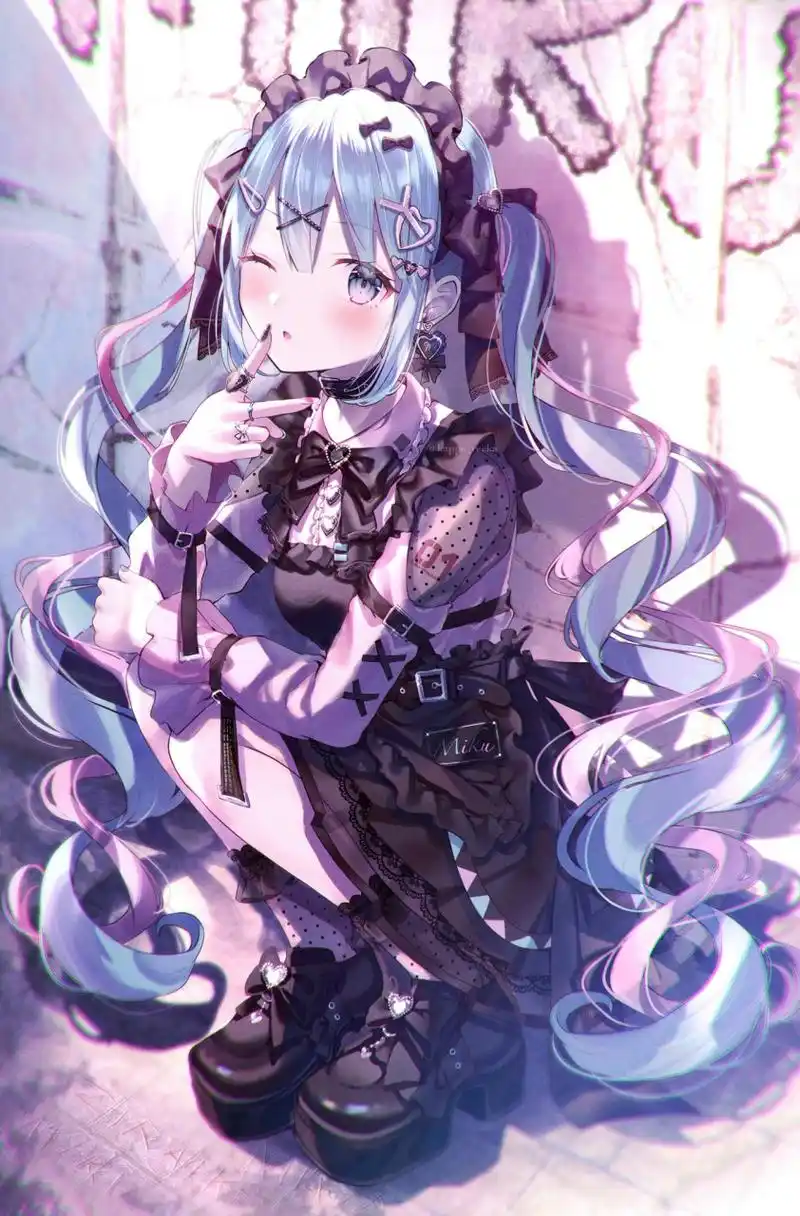 地雷系的初音也一样很可爱呢[摸头]#二次元#