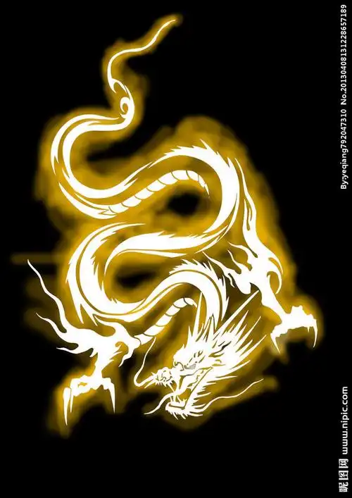 帅气的发光龙图案